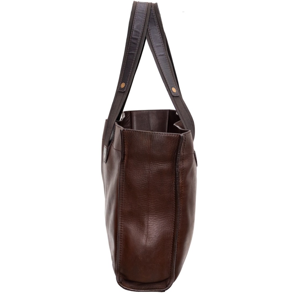 Louis Vuitton Utah Mohicon Tote Bag Dark Brown Leather Shoulder Bag Large France - Picture 4 of 15